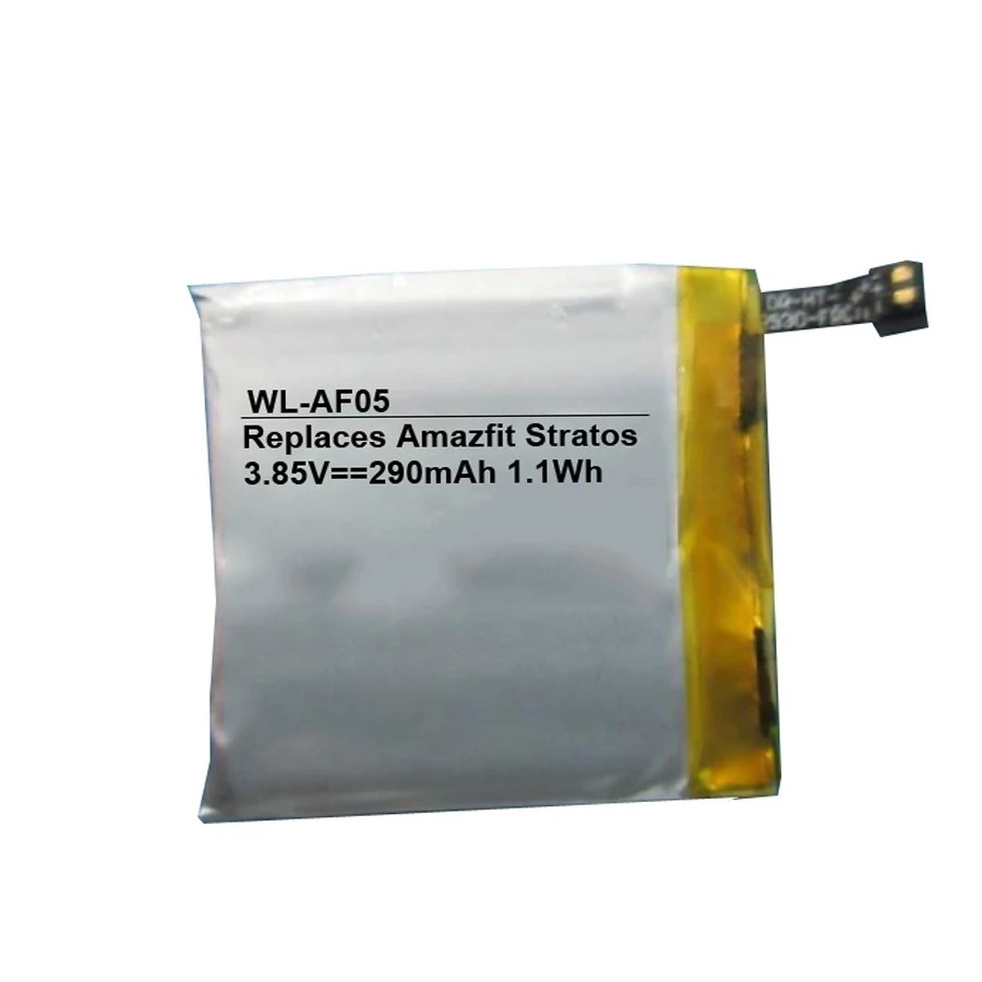3.85V 290mAh WL-AF05 Rechargeable Li-Ion Battery for Huami Amazfit Stratos, A1609, A1619 Smartwatch Battery PL332728V