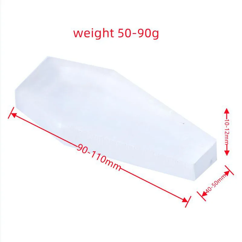 1PC Natural White Selenite Coffin Statue Cavring Halloween Charms Crystal Healing Stone Crafts Home Decorations Mineral DIY Gift