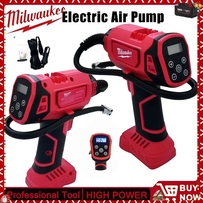 

Milwaukee Cordless Car Tire Automatic Inflator Handheld Air Compressor Electric Air Pump For 18V Battery