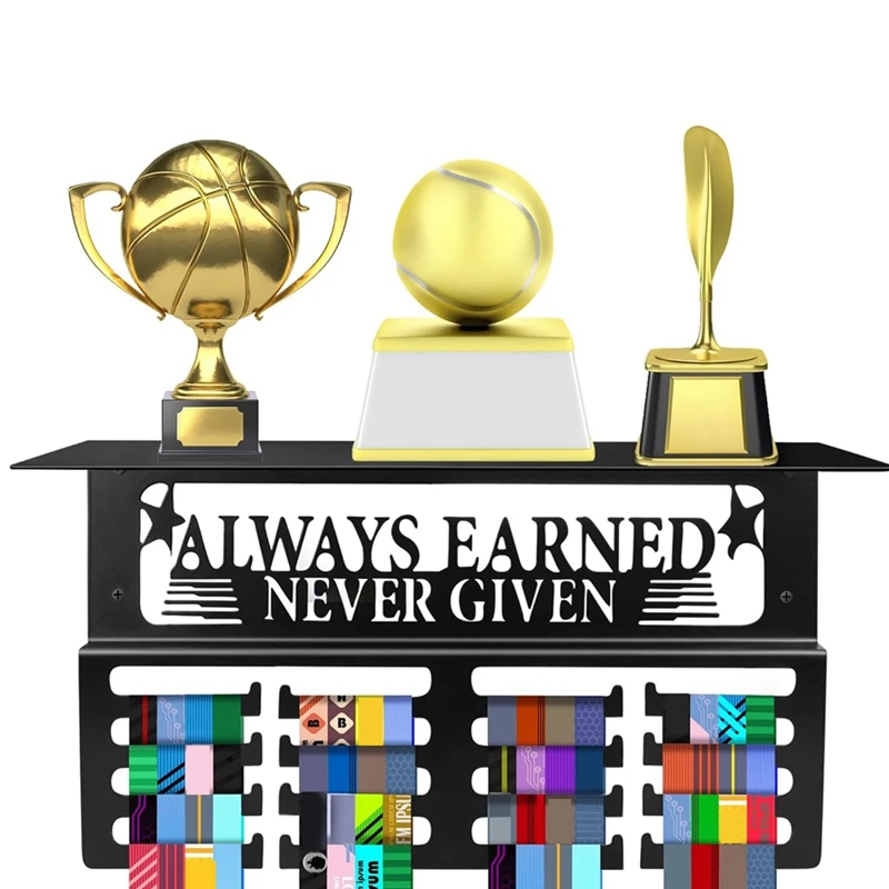 

15.8 X 7Inch Wall Mount Medal Hanger And Trophy Display Holder, Rack Frame For Awards