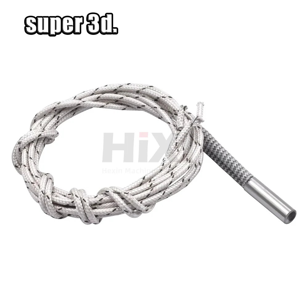Ceramic Cartridge Heater 3D Printer Printing Head Induction Heating Tube Heating Tube 6x20mm Cable 1m 12V, 24V, 40W, 50W