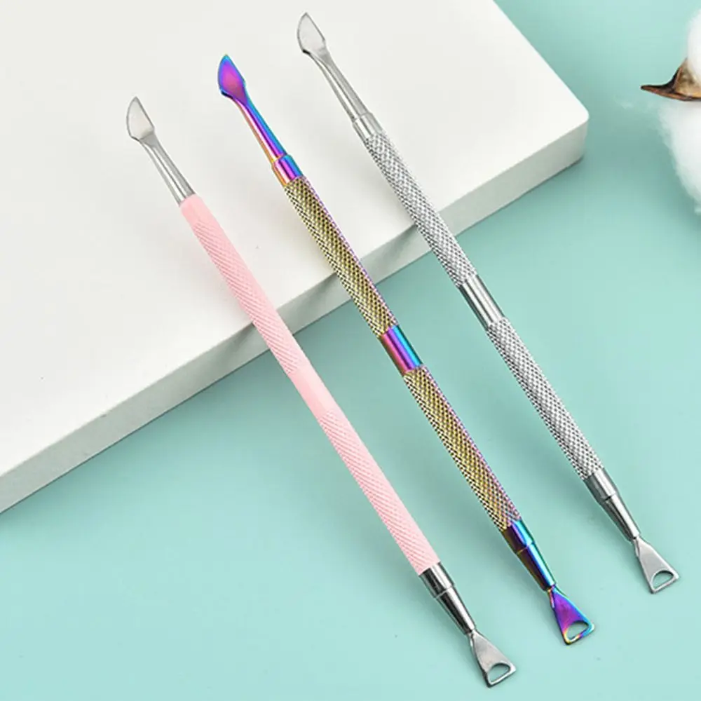 Double-Ended Cuticle Pusher Remove Nail Polish Glue Dead Skin Remover Dead Skin Pusher Exfoliating Skin Exfoliation Steel Push