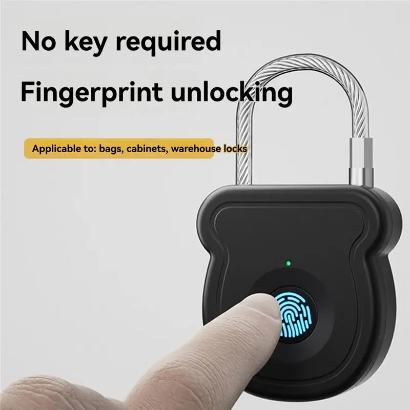 【PROMOTION】Smart Padlock 0.5Sec Unlock Waterproof Fingerprint Lock Portable Keyless Gym Locker