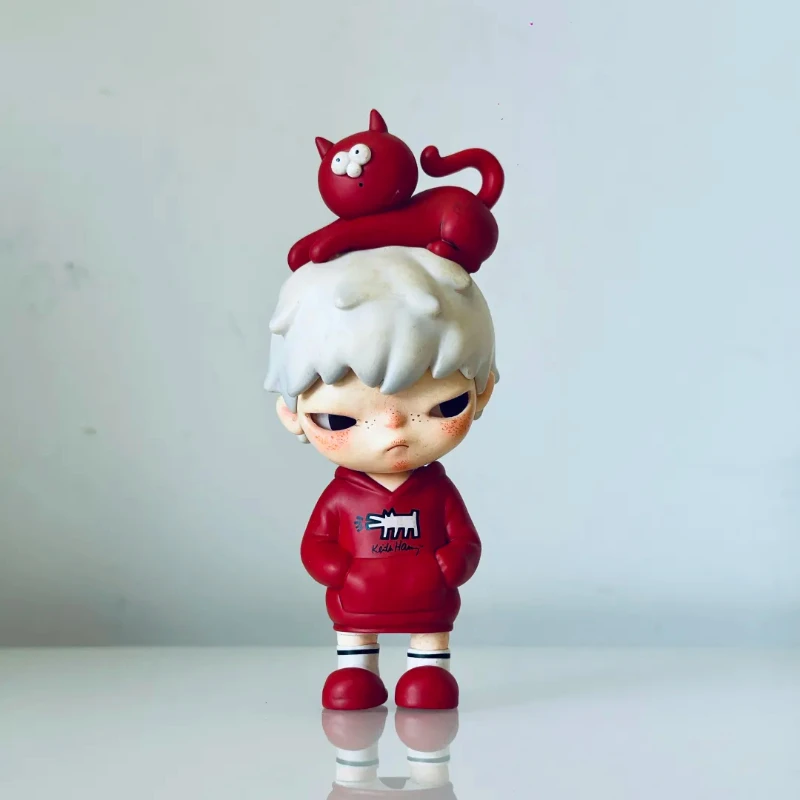 Red Hirono Keith Figure Doll Fashion Hoodie Figurine Sofa Hirono Cute Model Doll Birthday Gift Collection Birthday Gift