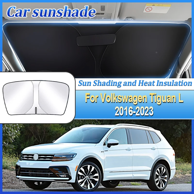 

Car Sun For Volkswagen VW Tiguan 5seats 2016-2023 L LWB Anti-UV Steel Ring Front Windshield Sunshade Privacy Blocks Accessories
