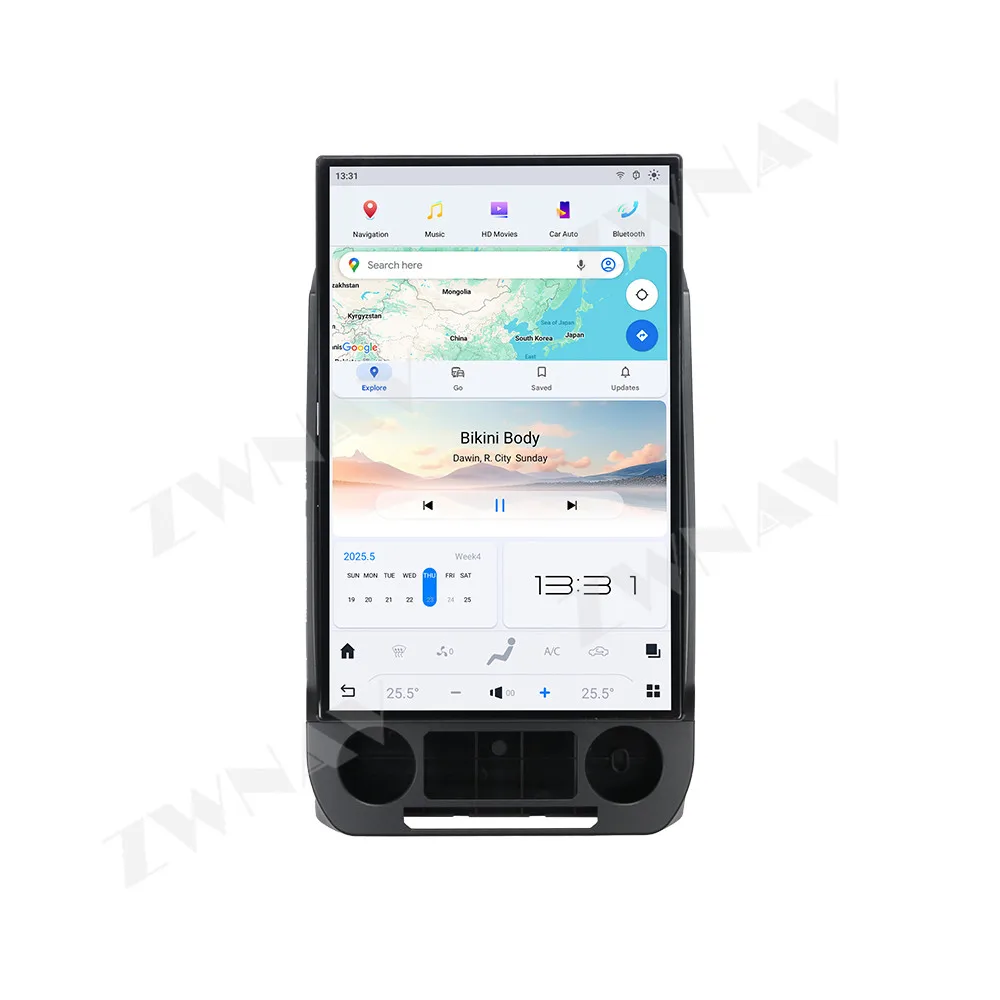 Rádio Automotivo com Tela Vertical HD de 17,2 polegadas para Ford F150 2015-2020, Android 13 Octa Core, CarPlay sem fio, Android Auto, GPS e Áudio de Alta Resolução