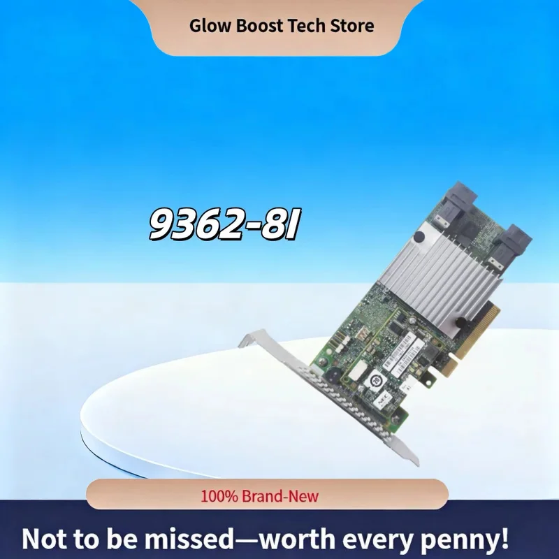 

Glow 9362-8I Controller Card, Pci E + 2 * Sff-8643 Sata + Bbu, 1Gb 12/S