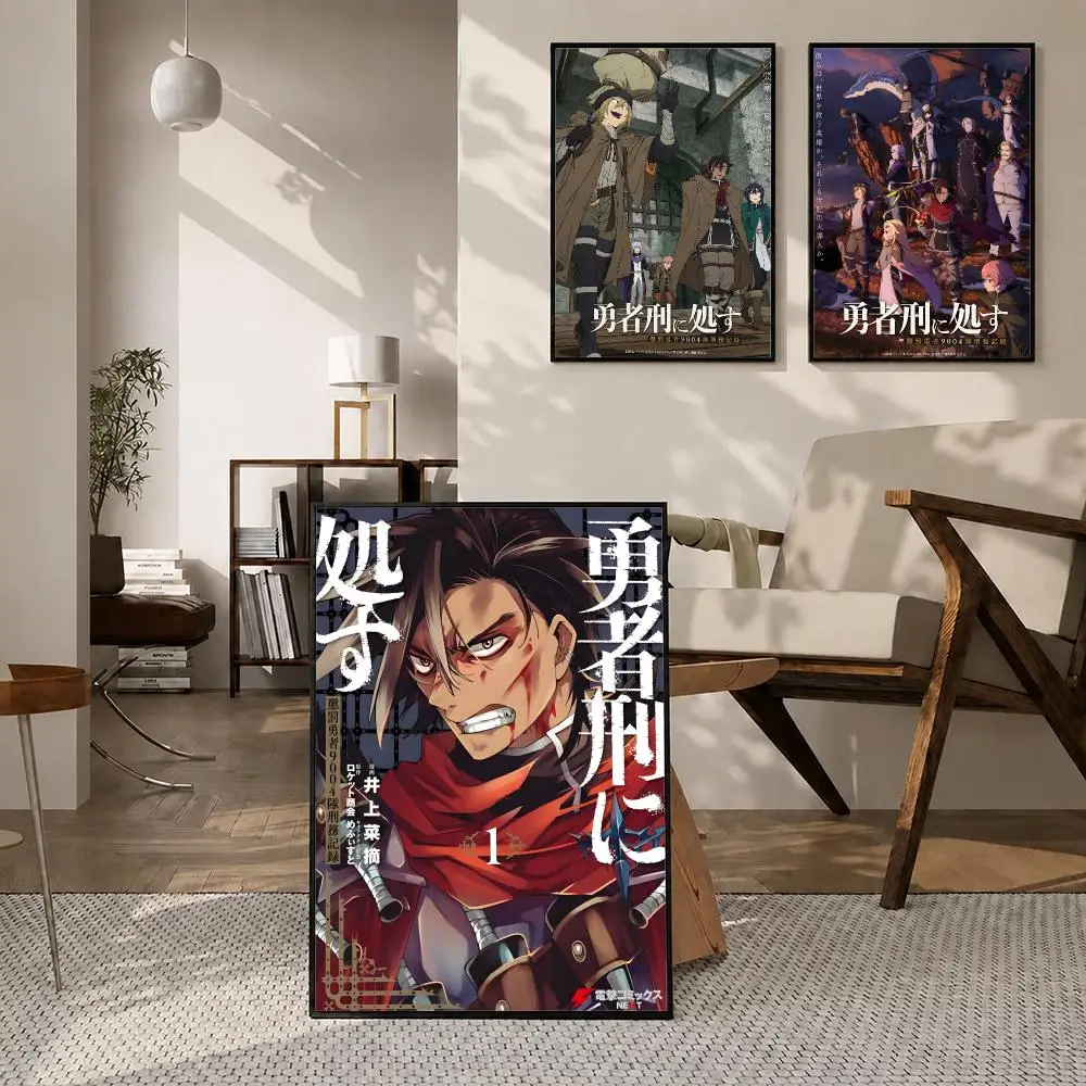 Anime Sentenced to Be a Hero Poster Self‑Adhesive Waterproof PP Poster Coffee House Bar Wall Art Sticker Room Home Decor