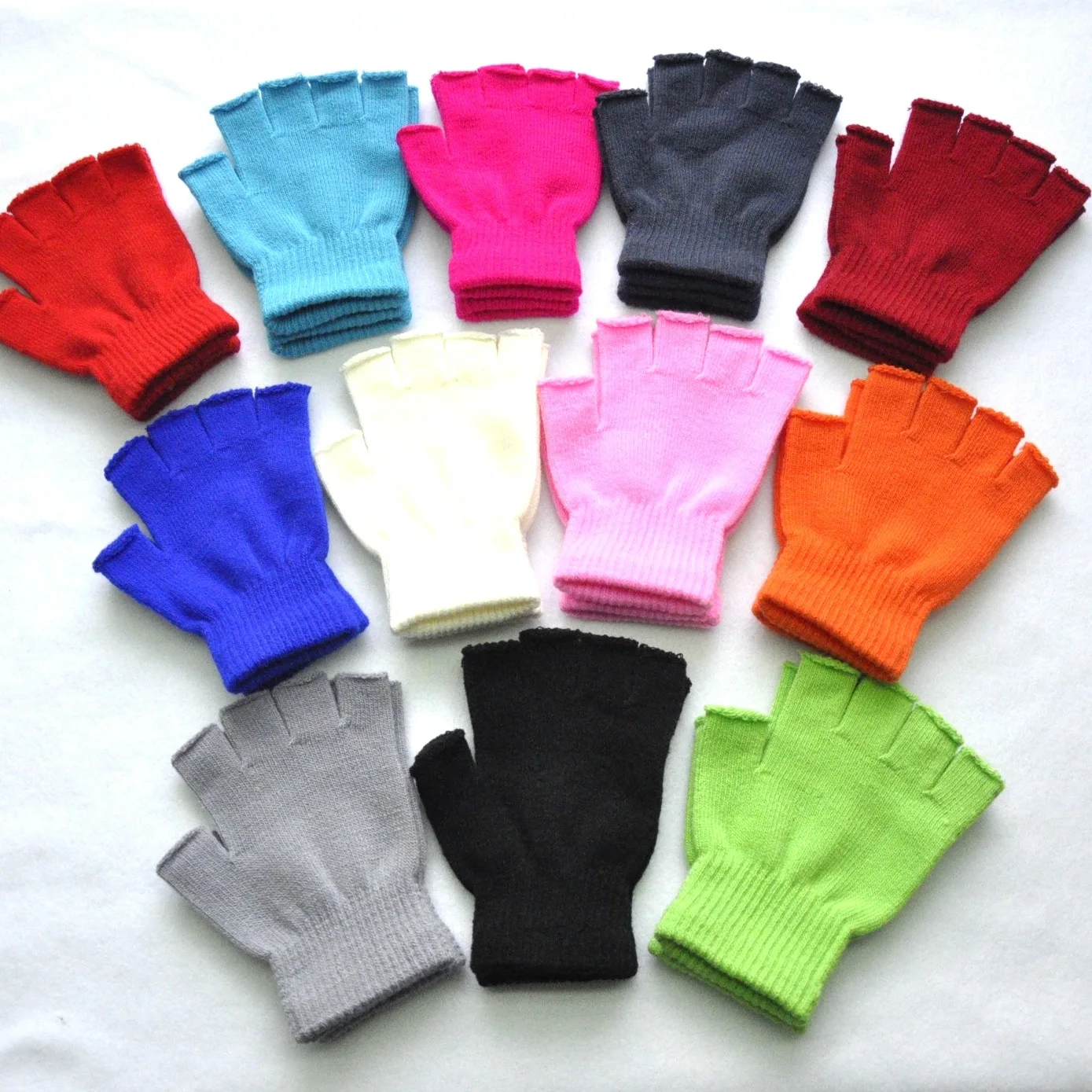 

Короткие вязаные перчатки без пальцев на половину пальца, зимние теплые эластичные рабочие перчатки для женщин и мужчин, аксессуары для велоспорта