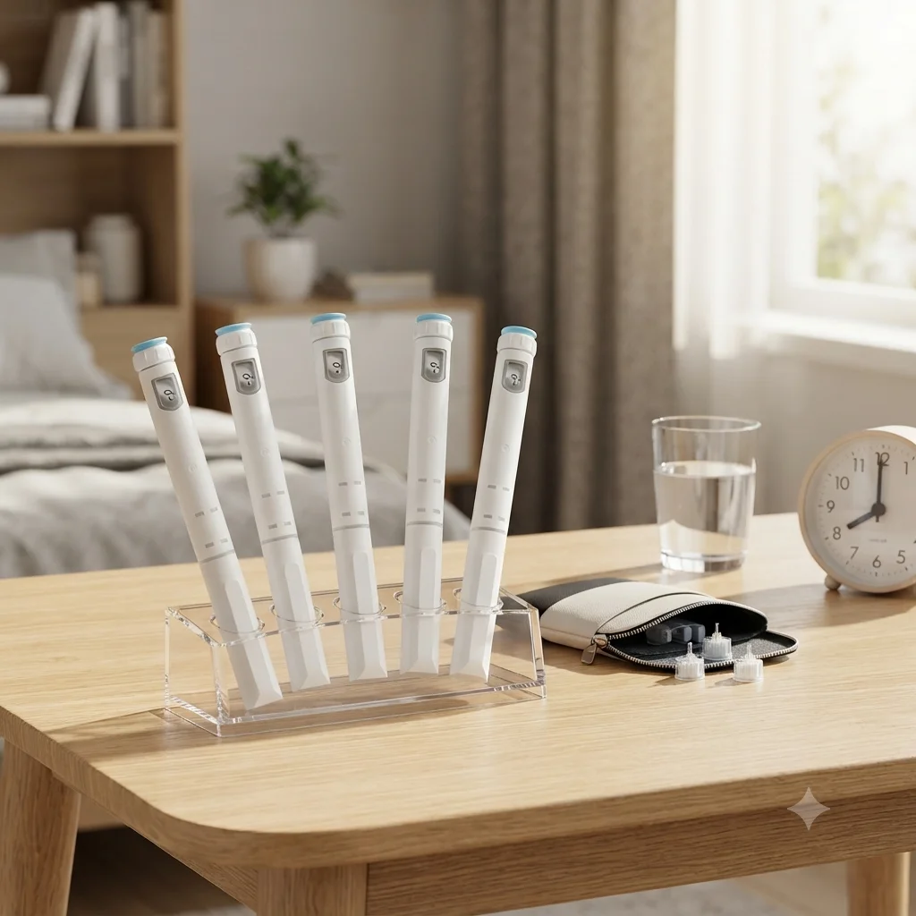 

disposable Insulin Injection Pen, Reusable Peptide Pen Injector Adjustable Dose Dial, Injection Pens Compatible with Cartridges