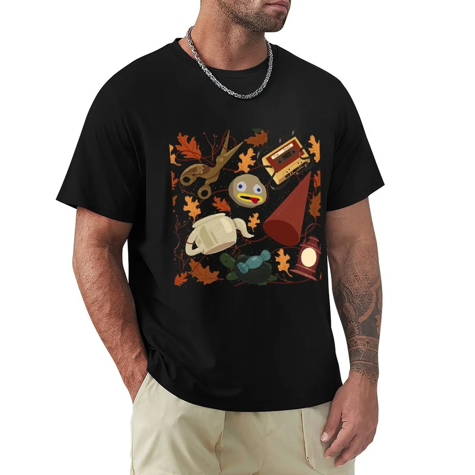 

Over the Garden Wall Pattern T-Shirt essential t shirt plus size clothes summer tops funny costumes Men's clothing