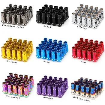 SR48 Stalowe przedłużone otwarte felgi samochodowe Nakrętki z końcówkami Przedłużone nakrętki tunera 20 sztuk/zestaw