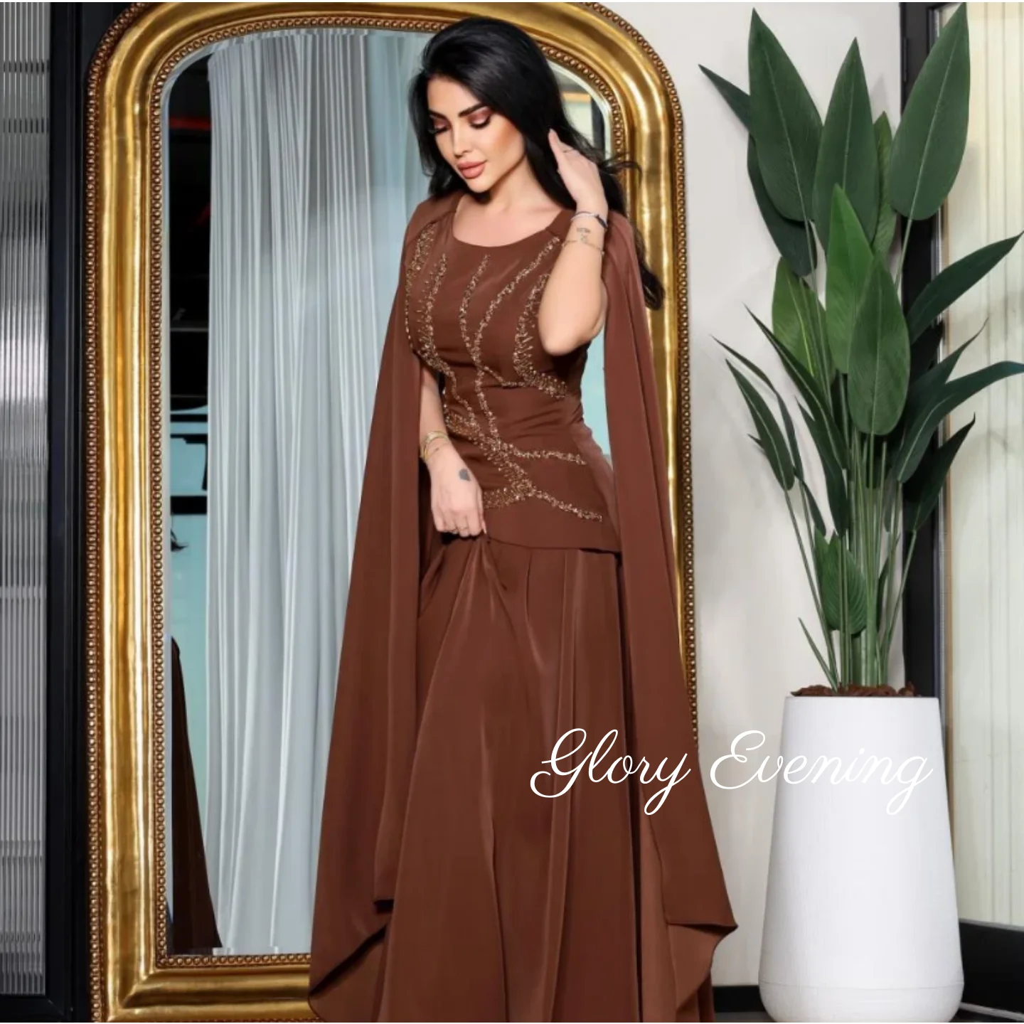 

Off The Shoulder Sequined Evening Dress Customized Sheath Prom Dress Bespoke Occasion Saudi Arabia Wedding Party Dress