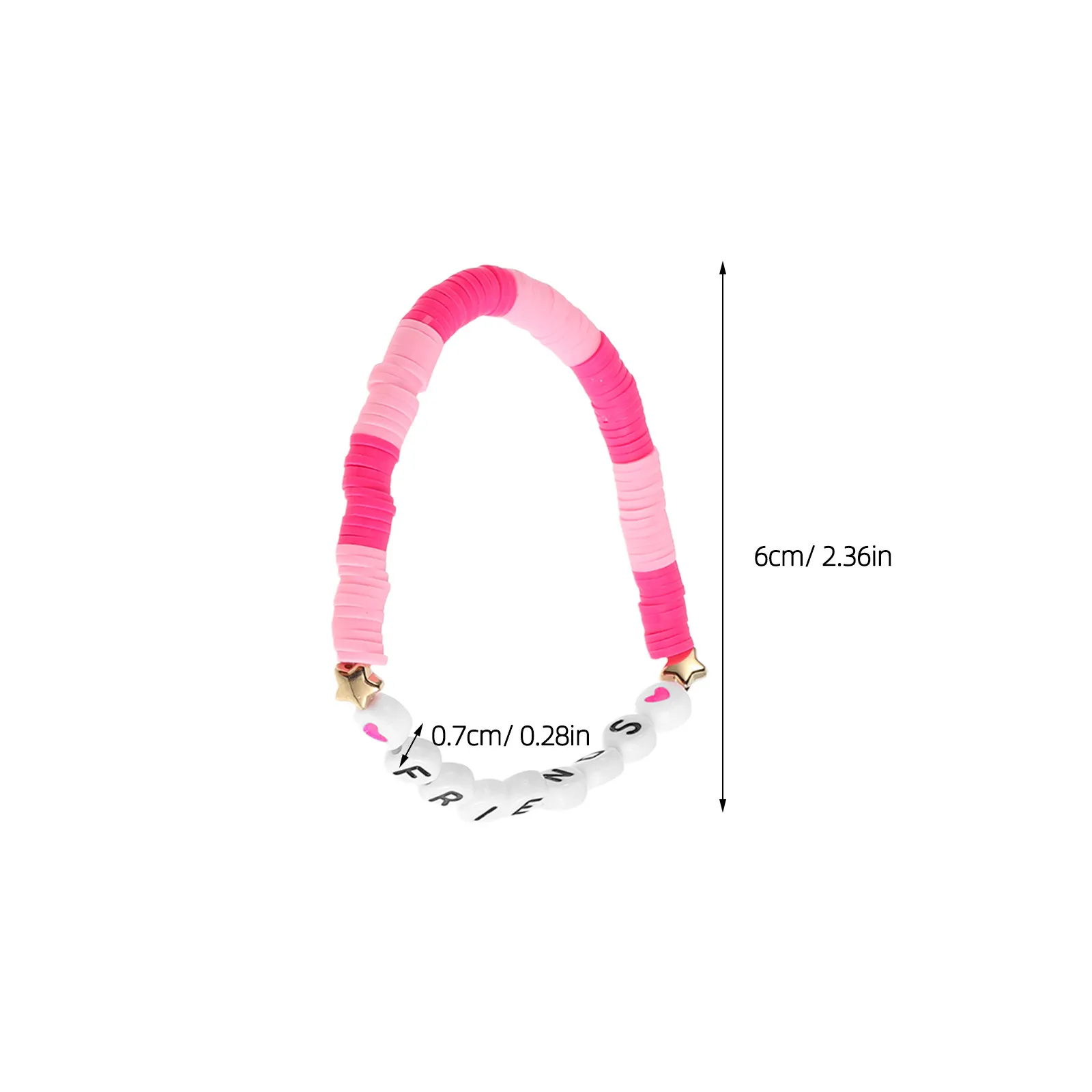 16Pcs Friendship Bracelet Set Bohemian Witch Princess Clay Beaded Stackable Elastic Bracelets Party Favors for Teens Women