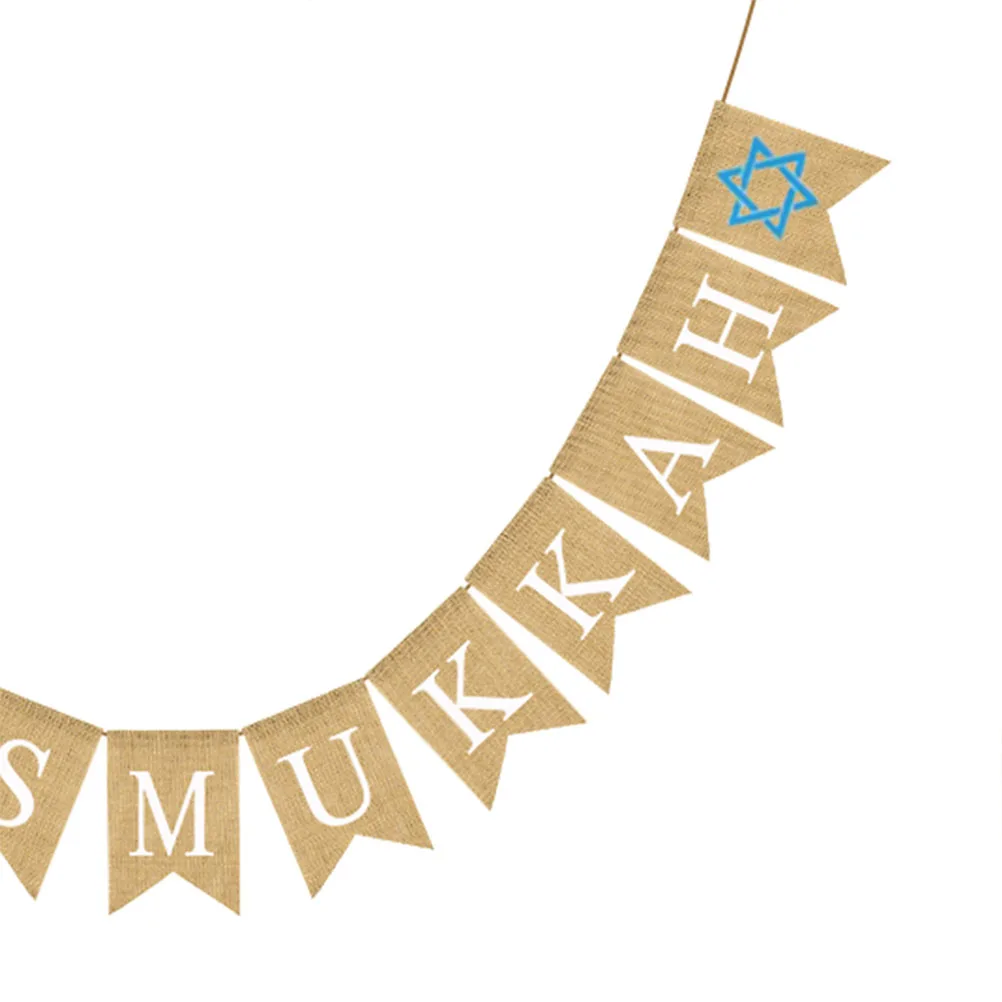 

Christmas Decorations Pulling Garland Flags Bunting Household Banner Party Linen for