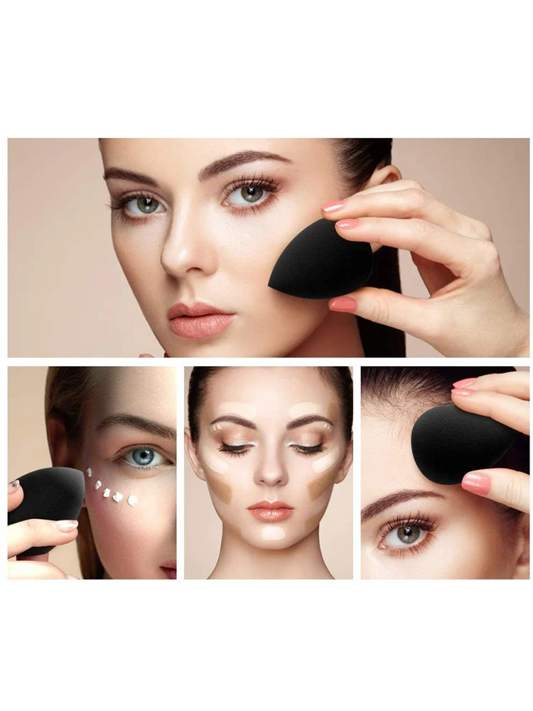 Ensemble d'éponges de maquillage essentielles pour débutants, cosmétiques faciles à appliquer, ensemble de bouffantes, éponge de fond de teint, 12 pièces