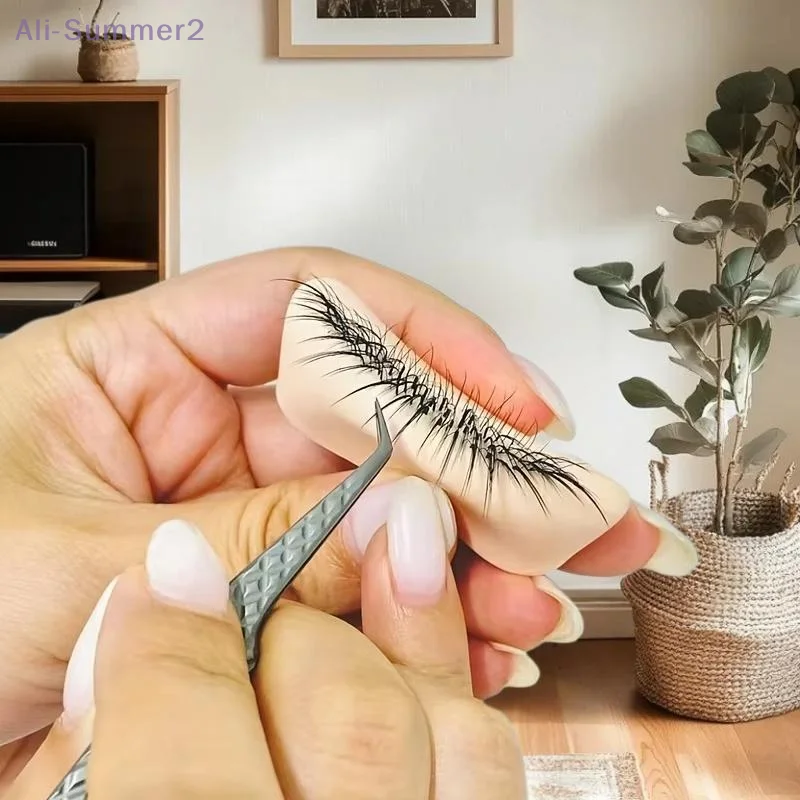 1 قطعة نموذج سيليكون لممارسة الرموش مع ملحقات رمش واقعية ، أداة تمديد الرموش للتدريب قابلة لإعادة الاستخدام #3