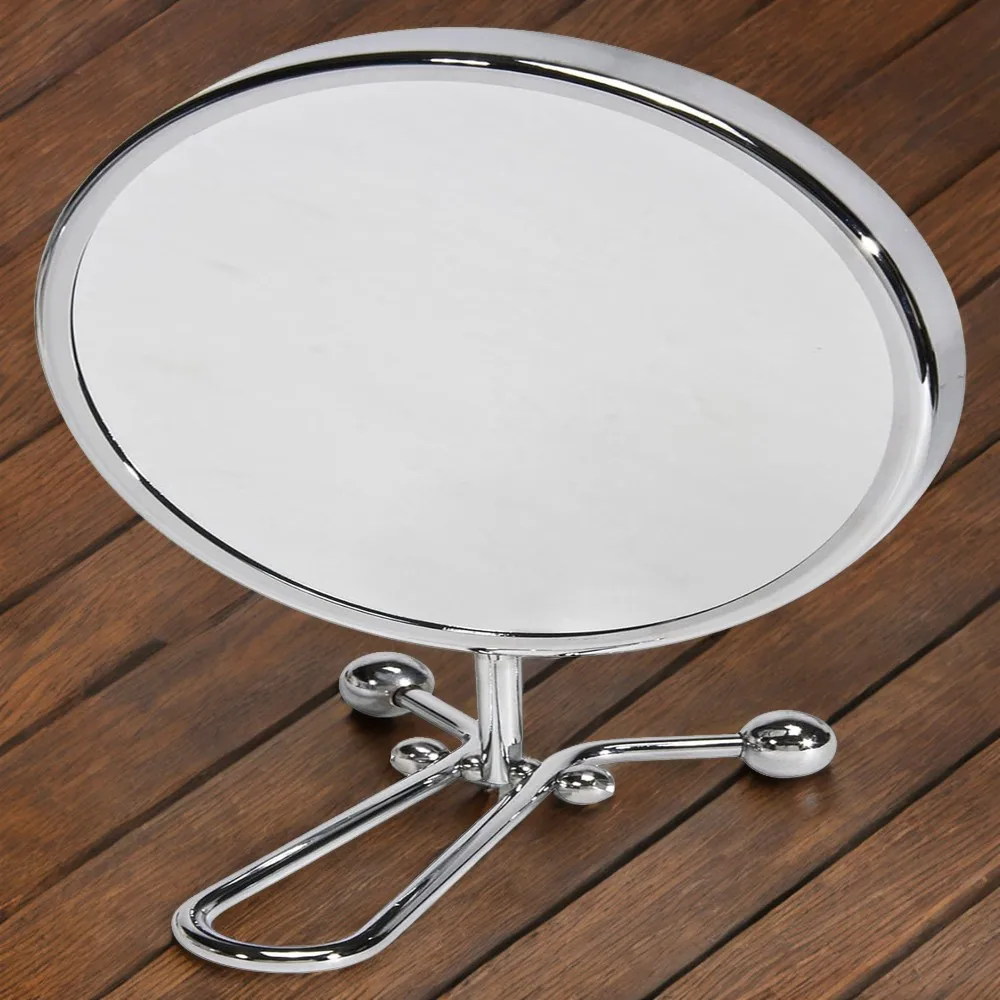 

Rewritten Title 1: Elegant 6-Inch Round Tabletop Vanity Mirror, Chic Beauty Essential for Makeup and Skincare Routine - Perfect