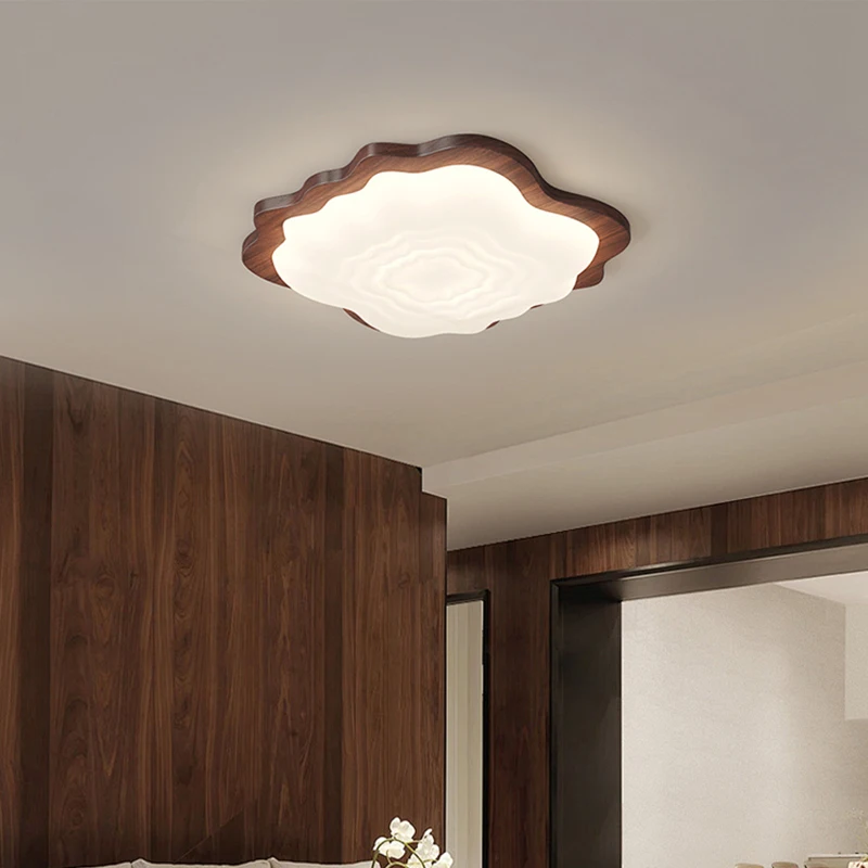 Rosewood LED Ceiling Light Bedroom Lighting Woodiness Living Room Balcony Indoor Pendant Lights Modern Home Interior Decor Lamp image 6