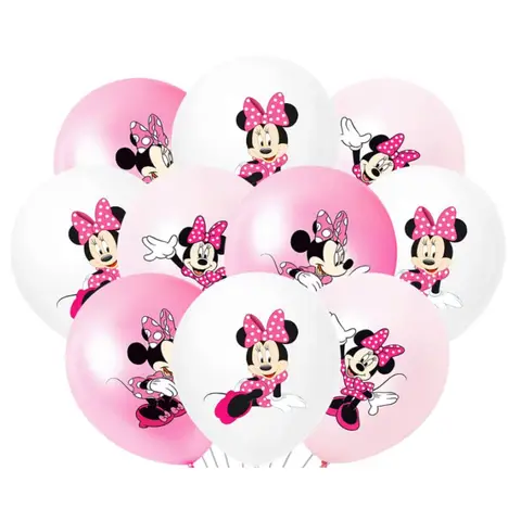 10pcs Latex Mickey Minnie Mouse Balloons Birthday Balloon Baby Shower Birthday Party Decoration Kids Balloon Air Globos Toy