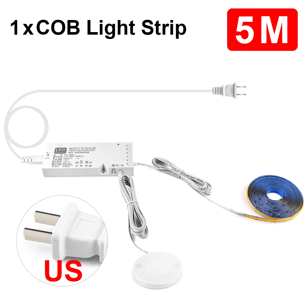 Smart Doordringbare Hout COB LED Strip Touch Sensor Licht 320 Leds/m Warm/Neutraal Wit Parallelle Verlichting Keuken achtergrondverlichting Verlichting