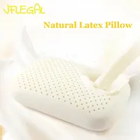 JFLEGAL Latex Pillow Natural Rubber Odorless Neck Pillow Soft High Elasticity Sleep Pillows Office Chair Car  Back Cushion