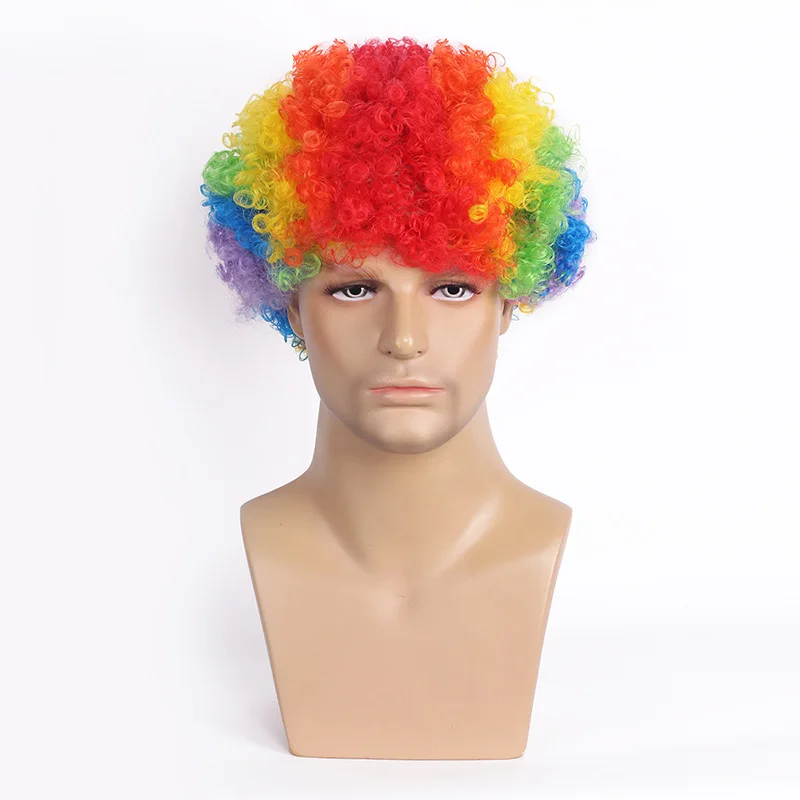 Cross border e-commerce colorful big bang wig, headgear, costume ball, clown costume, funny props-Synthetic fiber wig