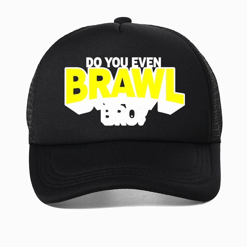 Śmieszna czapka z daszkiem z grafiką \\\\\\\"Do You Even Brawl Bro?\\\\\\\" Męska Damska Humorystyczna Streetwearowa czapka baseballowa Unisex Casualowa czapka typu trucker z siatką, czapka snapback