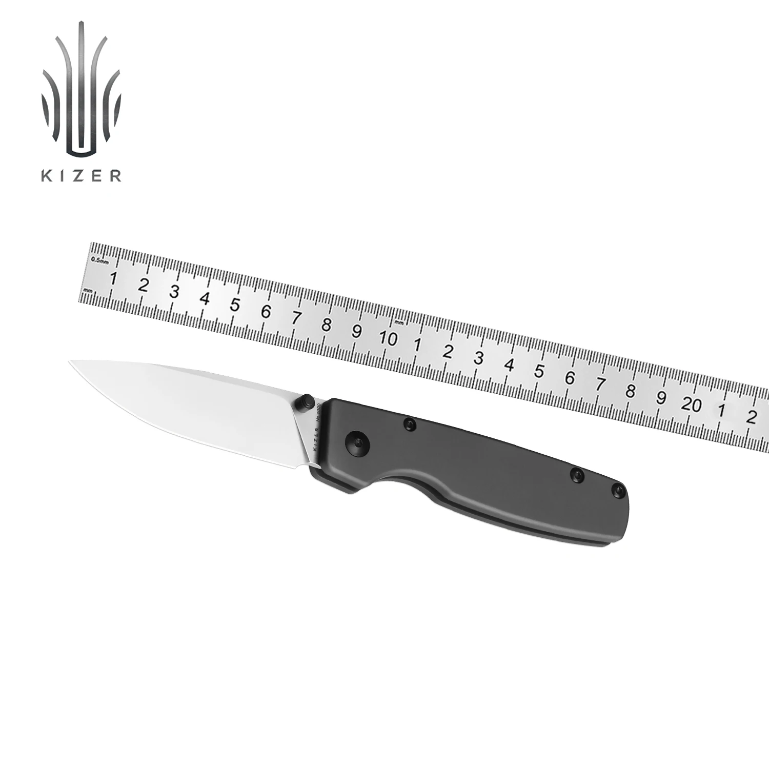 Kizer Survival Knife Original XL V4605C1/V4605C2 Micarta/Aluminium Handle with 154CM Blade Outdoor EDC Knife