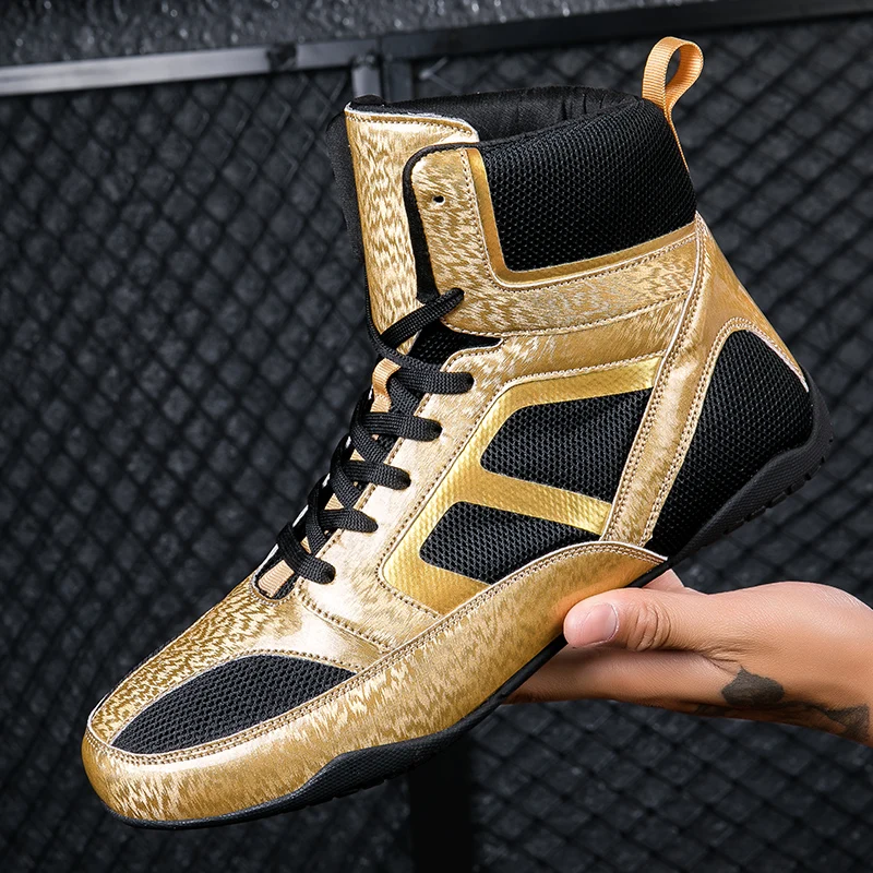 Luxury Boxing Shoes Men's and Women's Large 47 Professional Boxing Sports Shoes Comfortable Wrestling Shoes Flight Sports Shoes