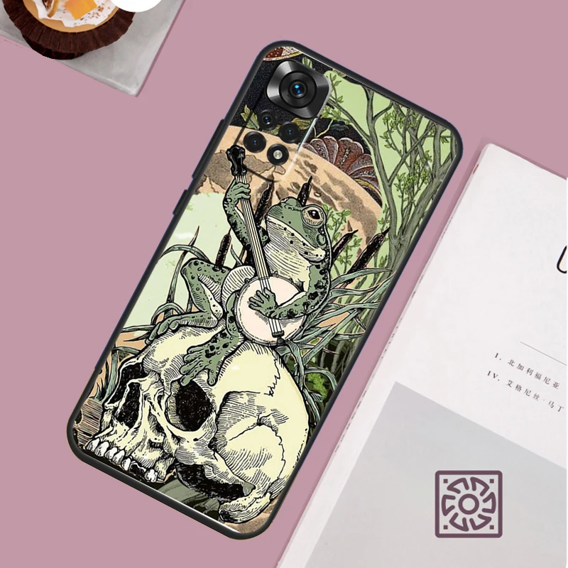 Vintage Retro Frog Mushrooms Case For Xiaomi Redmi Note 12 9 10 11 13 Pro Plus 9S 10S 11S 12S Redmi 12 10C 12C 13C Cover
