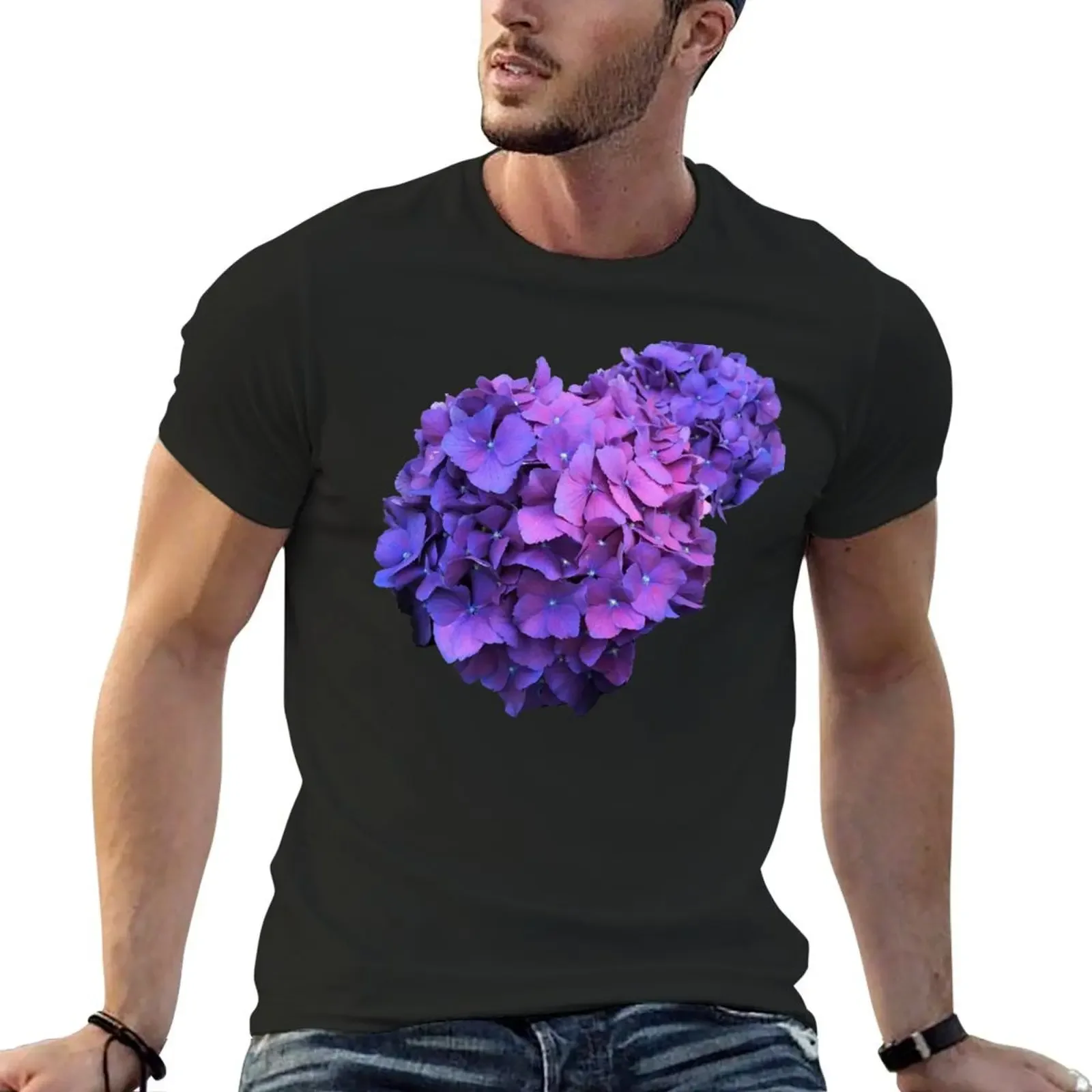 Purple Hydrangea T-Shirt shirts graphic tees anime t shirts custom shirt blacks cotton t shirt men