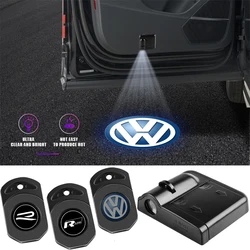 For Volkswagen VW R Golf 4 5 Passat B7 Tiguan Rline Bora Polo CC B6 Car Door HD Projector Light LED Door Wireless Welcome Light