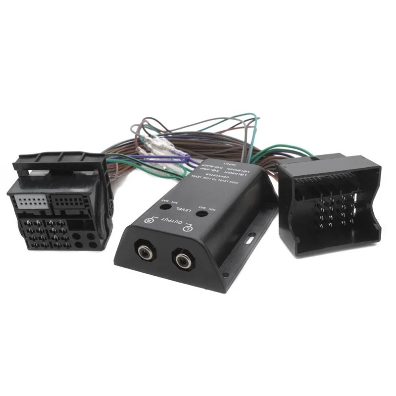 2-Channel High-Low Adapter for Quadlock Radio for VW, BMW, Seat, Skoda, Ford