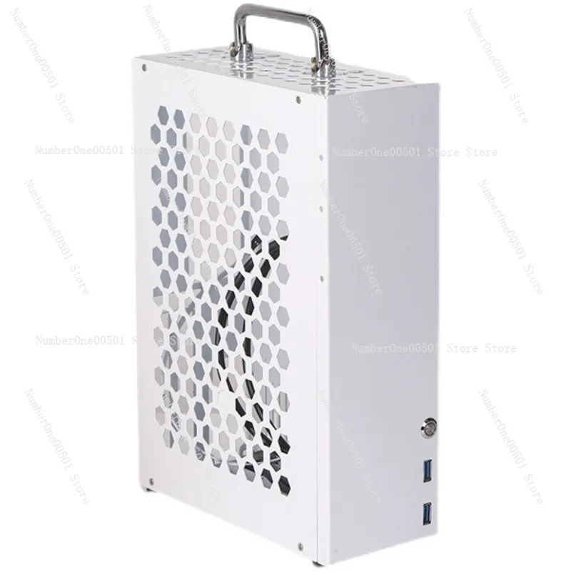 

Белый P02 P03 P04 Портативное маленькое шасси itxMATX с ручкой FLEX Power High Graphics Card Desktop Chassis