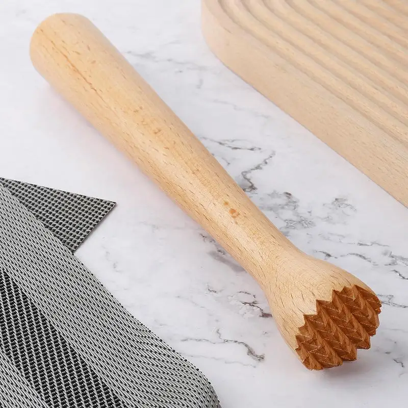 ~New Sale 1Pcs Ice Muddler Wooden Pestle Beech Material Bar Kitchen Cocktail Tool Ice Muddler Sturdy Swizzle Sticks