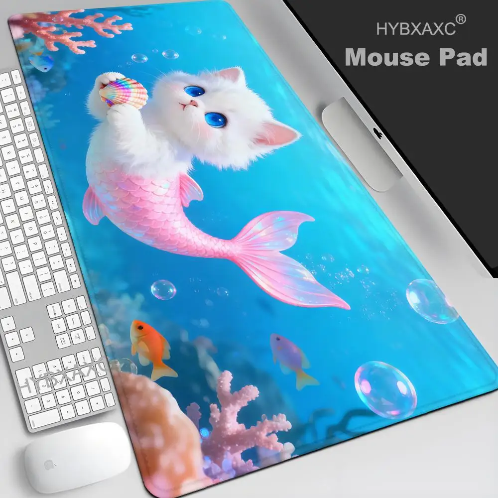 

HYBXAXC A Fluffy Cat Gaming Mouse Pad to Computer Mouspad Desk Mat Mausepad Mousepad Speed Deskmat Office Accessories Gamer Mats