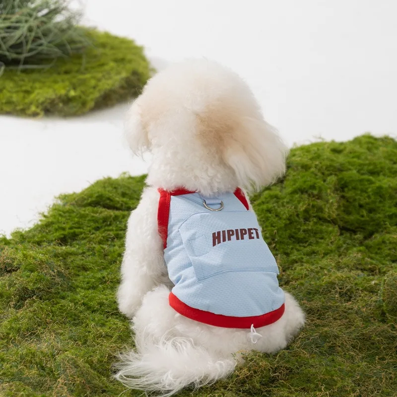 Dog Clothes with Hat Pet Summer Sun Protection Clothes Teddy Outdoor Vest Breathable Mesh Puppy T-Shirt with Traction Buckle - Image 5