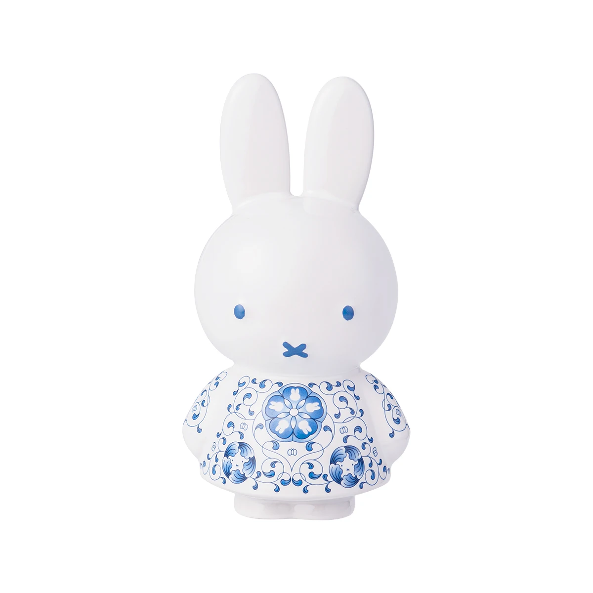 Miffy-beeldje, keramisch beeldje uit Jingdezhen, blauw en wit, 14,6 cm (5,75 inch) – decoratief konijntje voor op een plank en een mooi cadeau om te verzamelen.