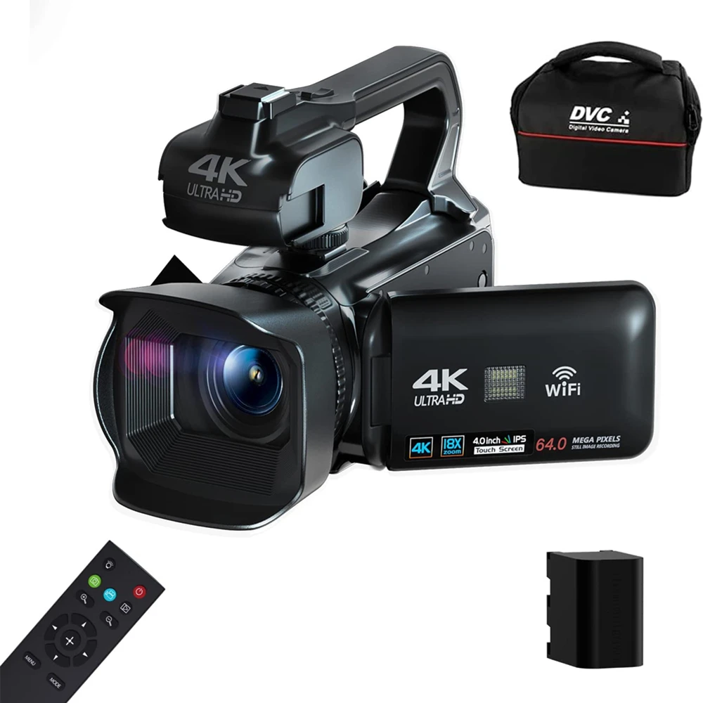 4K Digital Cameras For Photography Professional Tiktok Vlog Streaming Camcorder Video Recording WIFI Webcam Auto Focus Picture