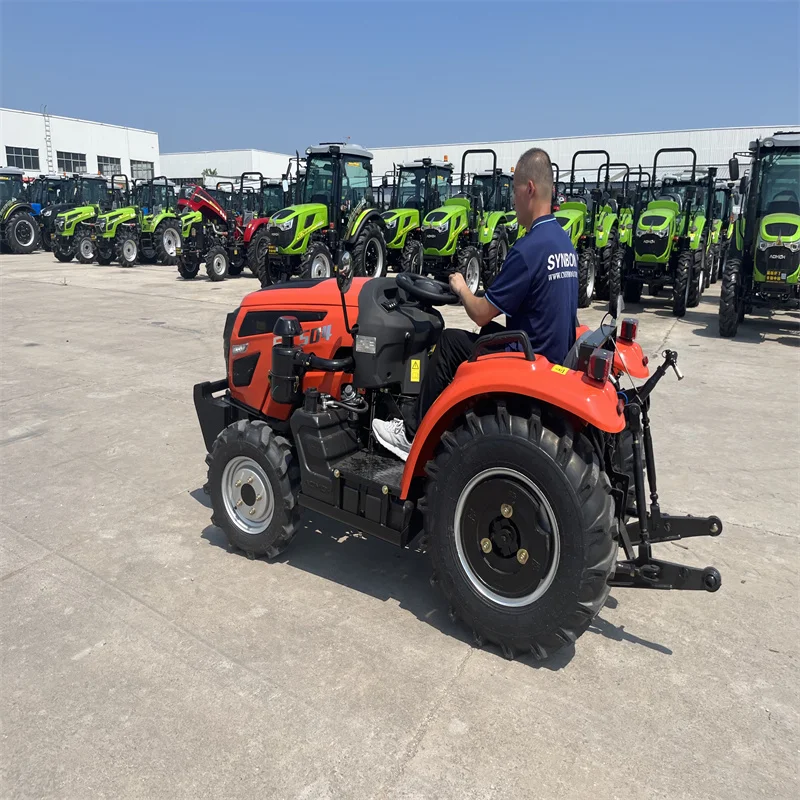 SYNBON-Mini equipo agrícola 4WD, Tractor de jardín para enmarcar