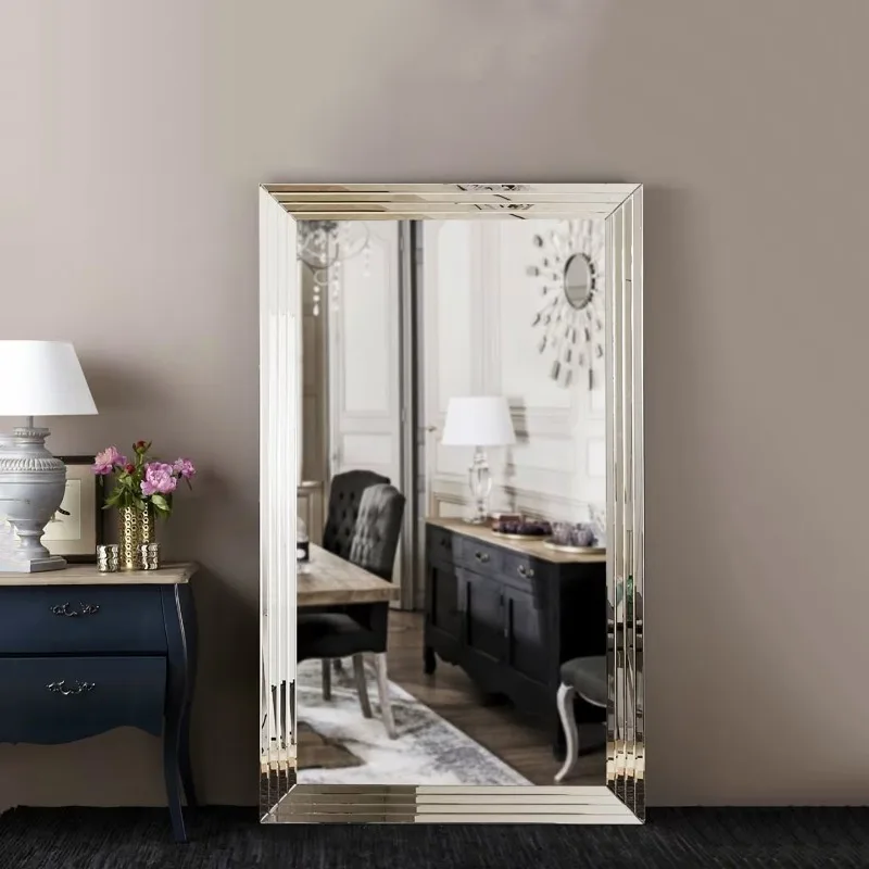 Cute Big Standing Decorative Mirrors Floor Luxury Princess Bedroom Mirrors Full Body Living Room Espejos De Piso Home Decoration
