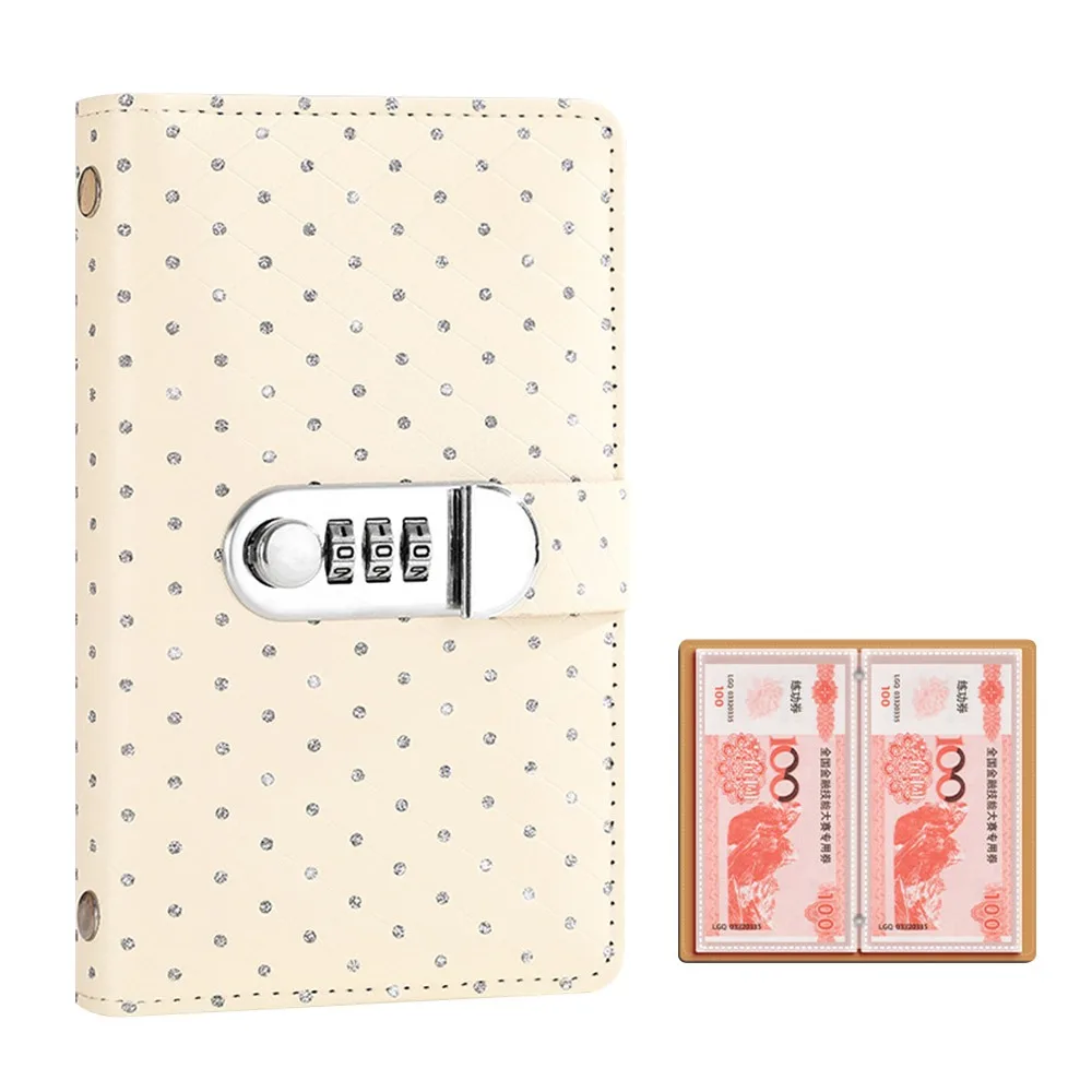 

With Password Lock 100 Envelopes Money Saving Challenge Broken Drill Save Money Money Collection Book Waterproof Reusable