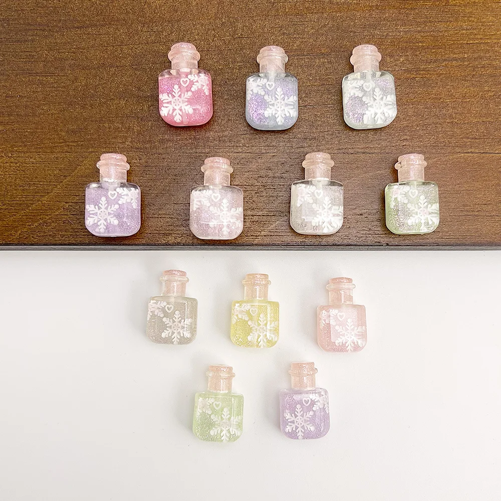 تصميم ودي 20 قطعة 12*19 مللي متر خرز ذاتي الصنع/صناعة يدوية/تأثير أورورا/خرزة راتينج ذاتية الصنع/شكل زجاجة عطر/إكسسوارات مجوهرات # 19613 #3