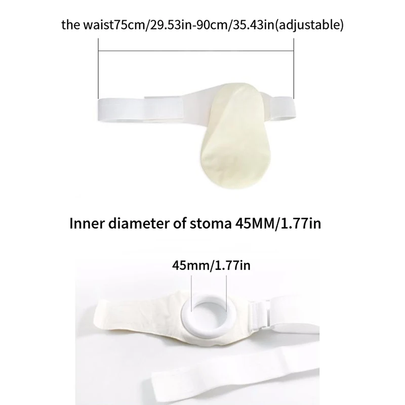 Adjustable Ostomy Belt Waterproof Stoma Assit Accessory Stoma Supply Closure Bags for After Colostomy Ileostomy Care