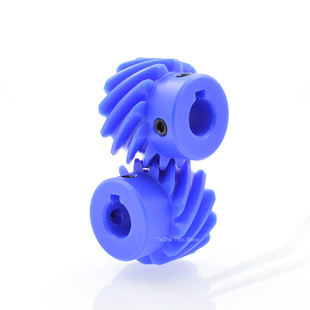 1PCS 45 Degree 1 Mod 13T-26T Left-handed Helical Gear Nylon 13/15/20/26 Teeth Staggered Interlaced Gear Bore 6-16mm