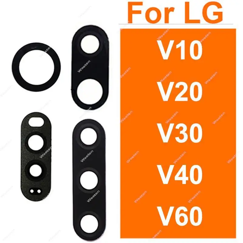 

2PCS/Lot For LG V60 V40 V30 V20 V10 Rear Lens Glass Back Camera Glass Lens with Sticker Adhesive Parts