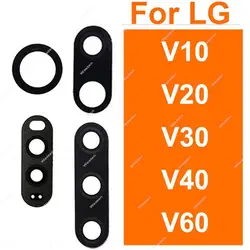 2PCS/Lot For LG V60 V40 V30 V20 V10 Rear Lens Glass Back Camera Glass Lens with Sticker Adhesive Parts