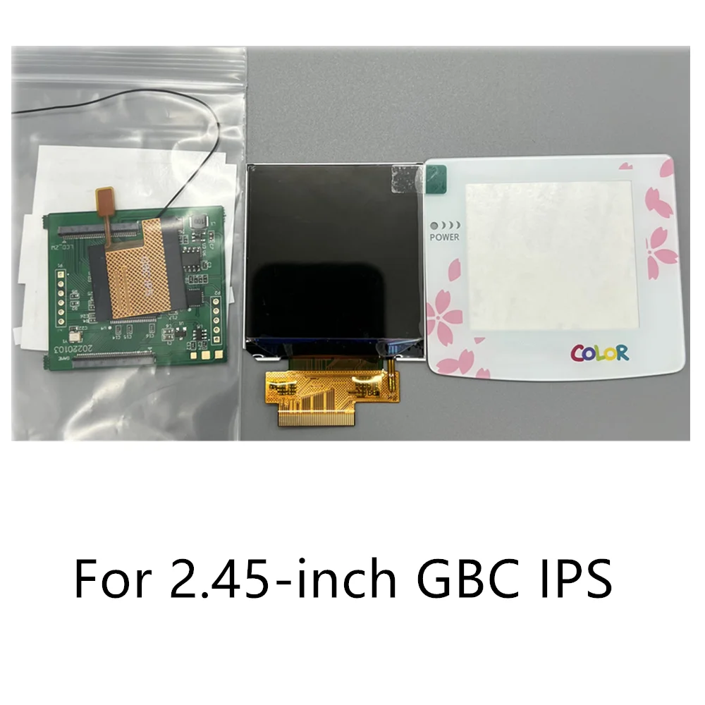 Original Size New 2.45 GBC IPS high Brightness LCD Screen for Nintendo Gameboy Color  GBC LCD.No Need To Cut The Shell