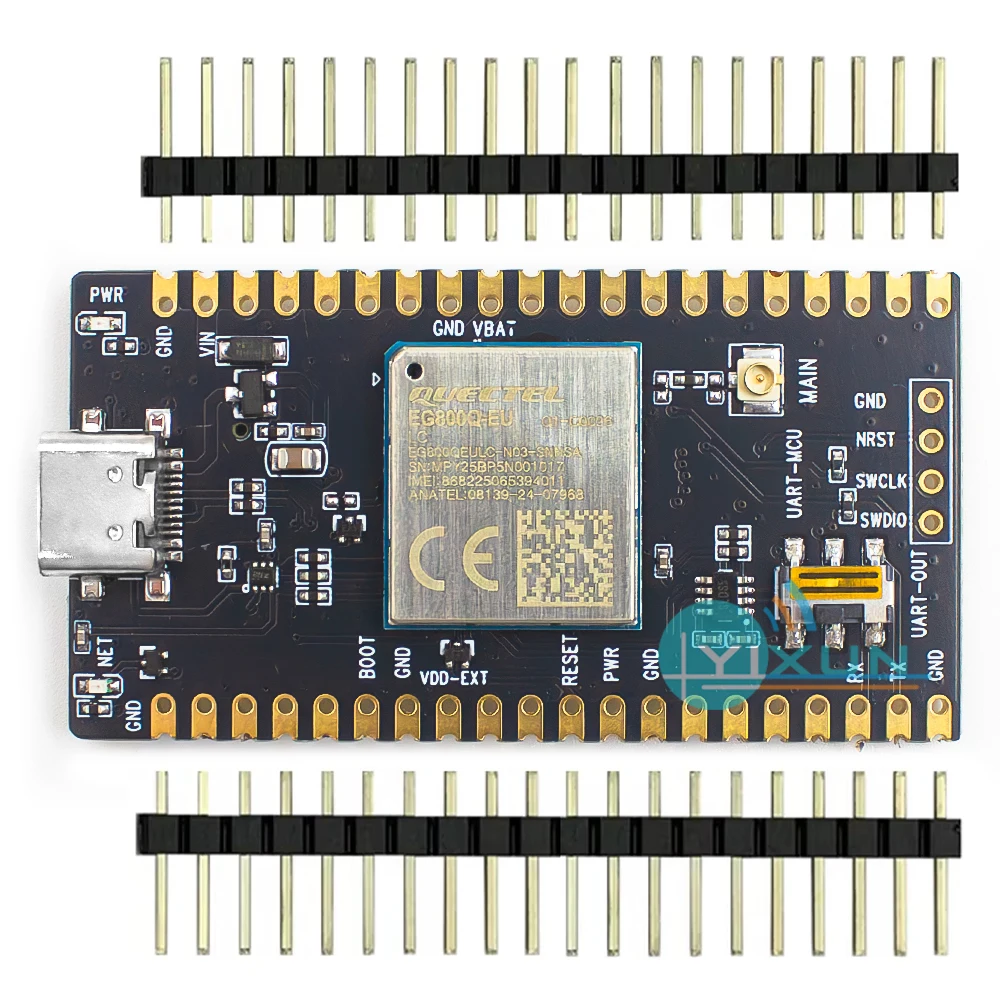 

Quectel EG800Q-EU 40PIN OUT PCBA Мини-плата разработки LTE Cat 1 bis Модуль Europe Band B1 B2 B5 B7 B8 B20 B28 Wi-Fi Scan STM32